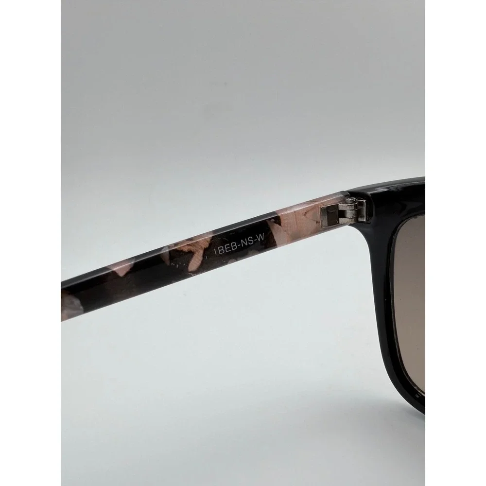 Jones New York Black Cat Eye Sunglasses Floral‎ Marble Temples IBEB-NS-W